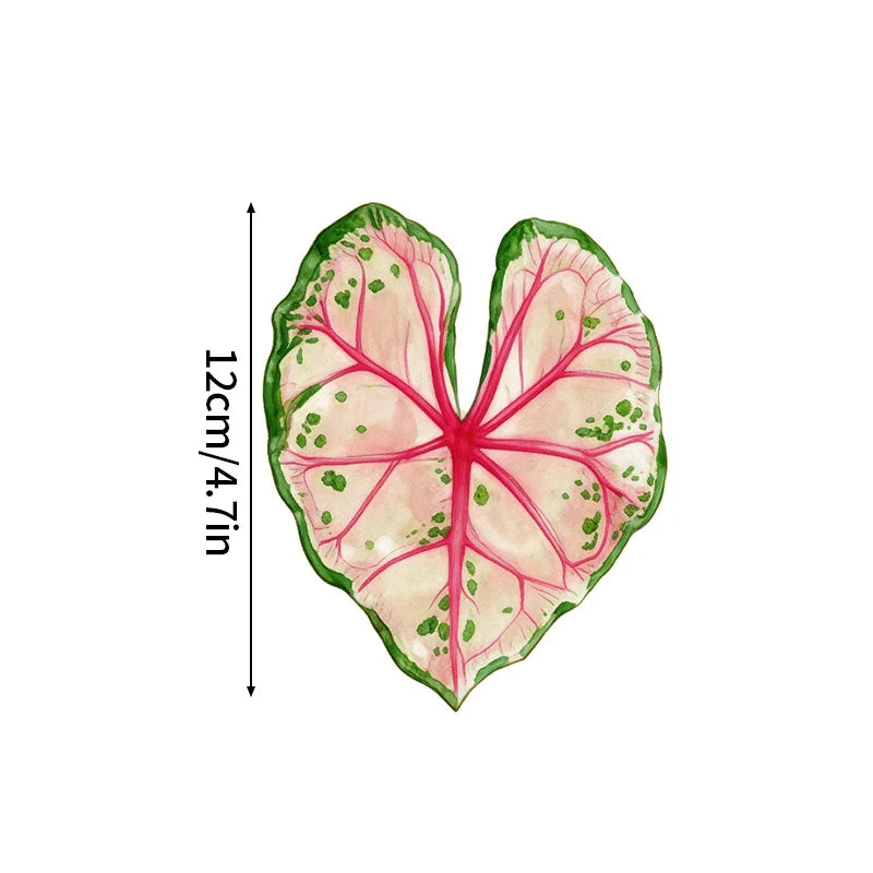 coasters feuilles tropicales vert blanc rose antidérapants moderne protége comptoir cuisine