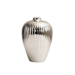 vase argenté doré moderne rayures verticales décoration table floral simple