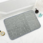 tapis bain antidérapant mousse mémoire forme tapis polaire absorbant cailloux gris rose moderne