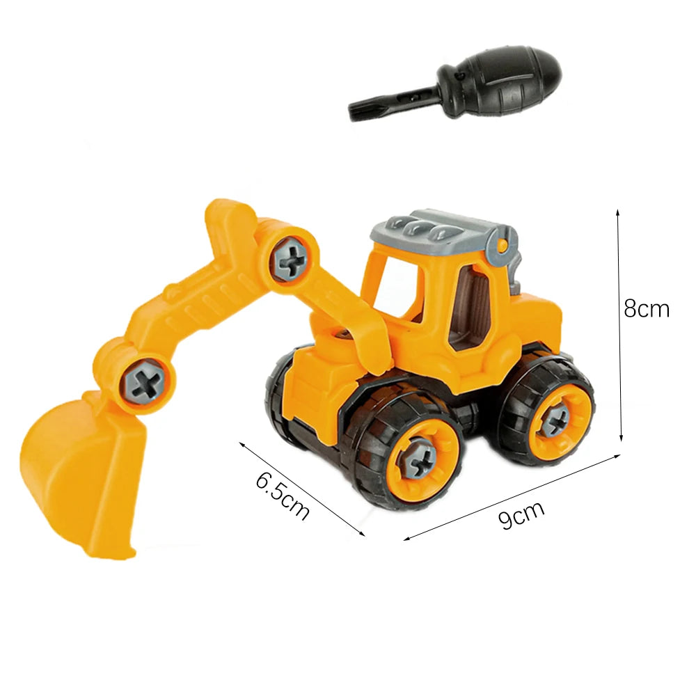 décoration gâteau anniversaire enfant construction tracteur excavatrice bulldozer panneaux signalisation jaune noir