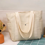sac main blanc motif personnage rose fermeture eclair poignees detachables casual