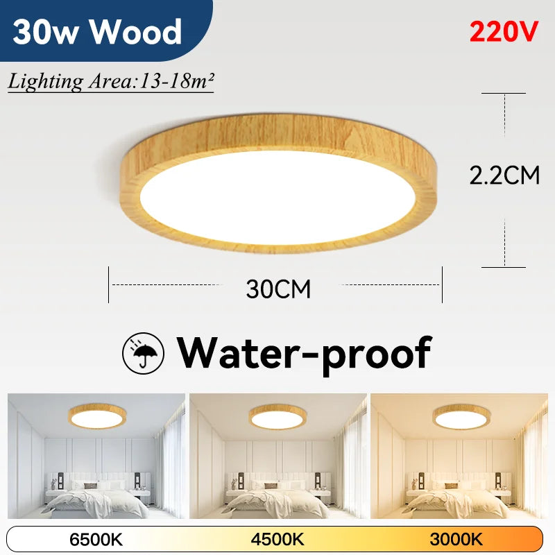 lampe moderne bois naturel 20w 30w 40w blanc texture bois opacité éclairage quotidien facile