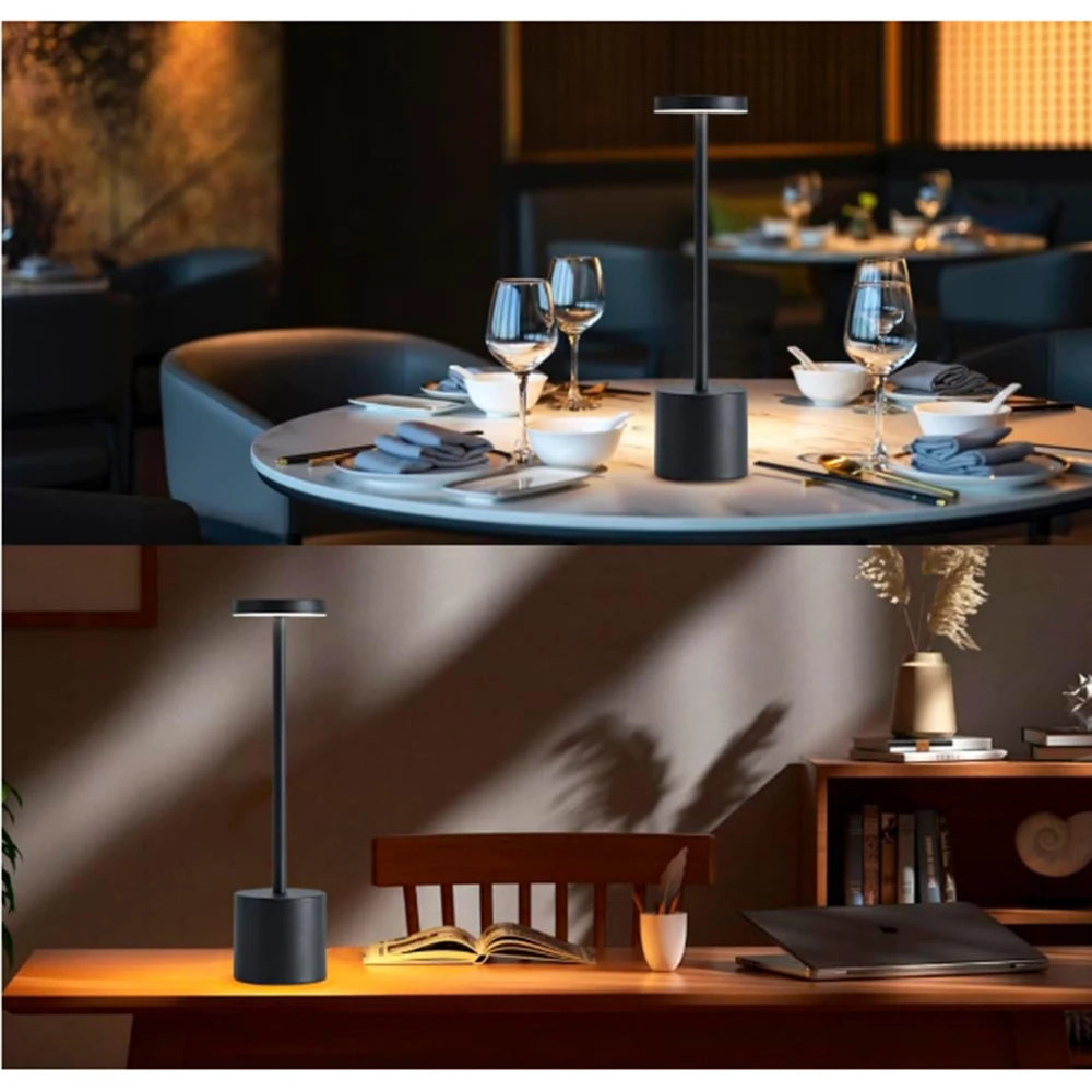 lampe table tactile led rechargeable couleurs réglable moderne minimaliste portable