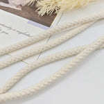 boucles rideau tissu tressé bois pompons boho chic anneaux réglables coton opaque nordique rustic