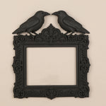 cadre mural baroque oiseaux noirs ornements floraux noir vintage décoration murale rétro gothique