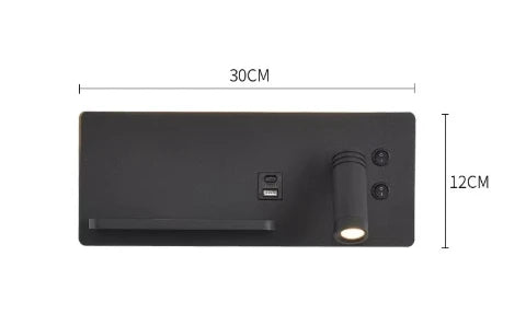 lampe murale moderne noire blanche interrupteur led chambre coucher salon entree