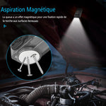 lampe torche multifonction rechargeable led noire aimant lumière uv portable pratique