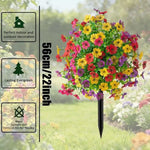 bouquet fleurs artificielles multicolore réaliste intérieur extérieur décoration jardin anniversaire fêtes