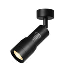 projecteur led noir moderne réglable 60 degrés 7w zoomable surface touch switch aluminium