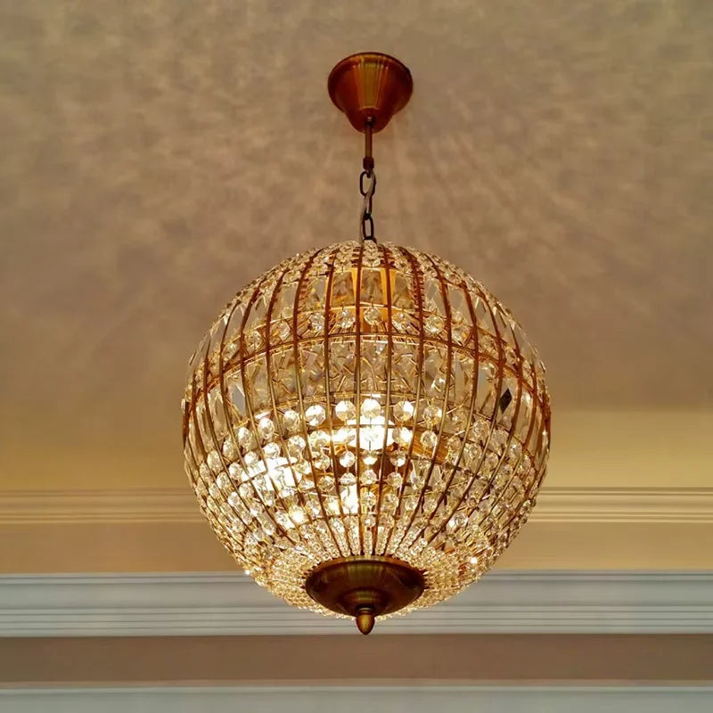 Suspension lumineuse cristal doré classique transparente salon chambre d'hôtel LED 2000 82000 lumens