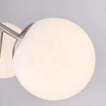 lampe suspendue moderne sphères lumineuses blanc chrome vitrail semi encastré