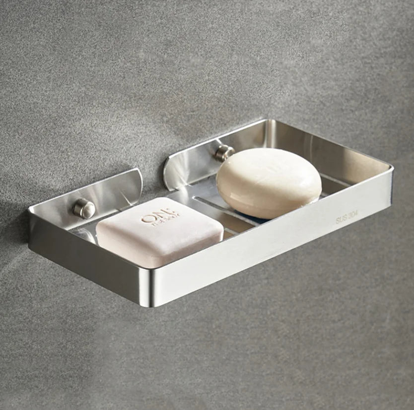 porte savon mural moderne acier inoxydable finition chrome noir blanc doré rose doré