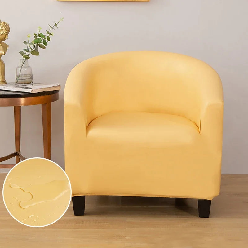housse fauteuil moderne polyester bleu noir gris marron polaire lavable salon chambre uni