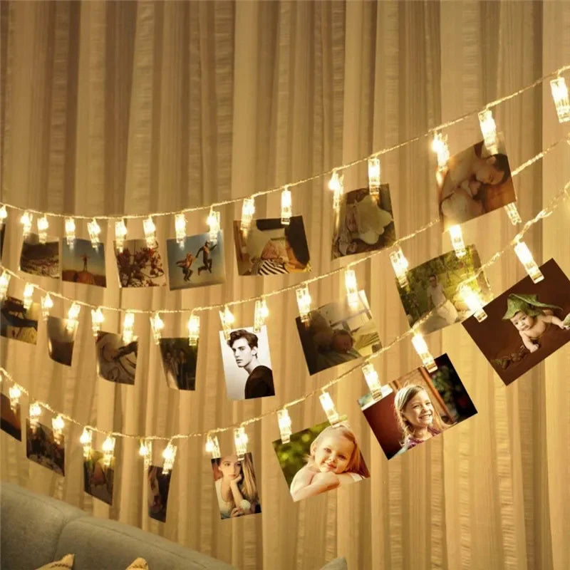 décoration noël guirlande led clip transparent moderne 10leds 20leds 3m