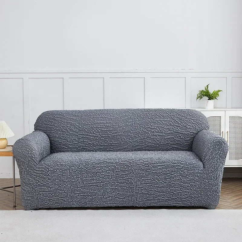 housse canapé polyestère beige texture bouclée moderne lavable machine salon