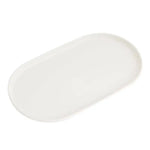 assiettes ovales modernes plastique beige marron blanc stockage cuisine plateaux rangement minimaliste
