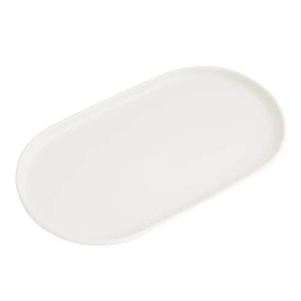 assiettes ovales modernes plastique beige marron blanc stockage cuisine plateaux rangement minimaliste
