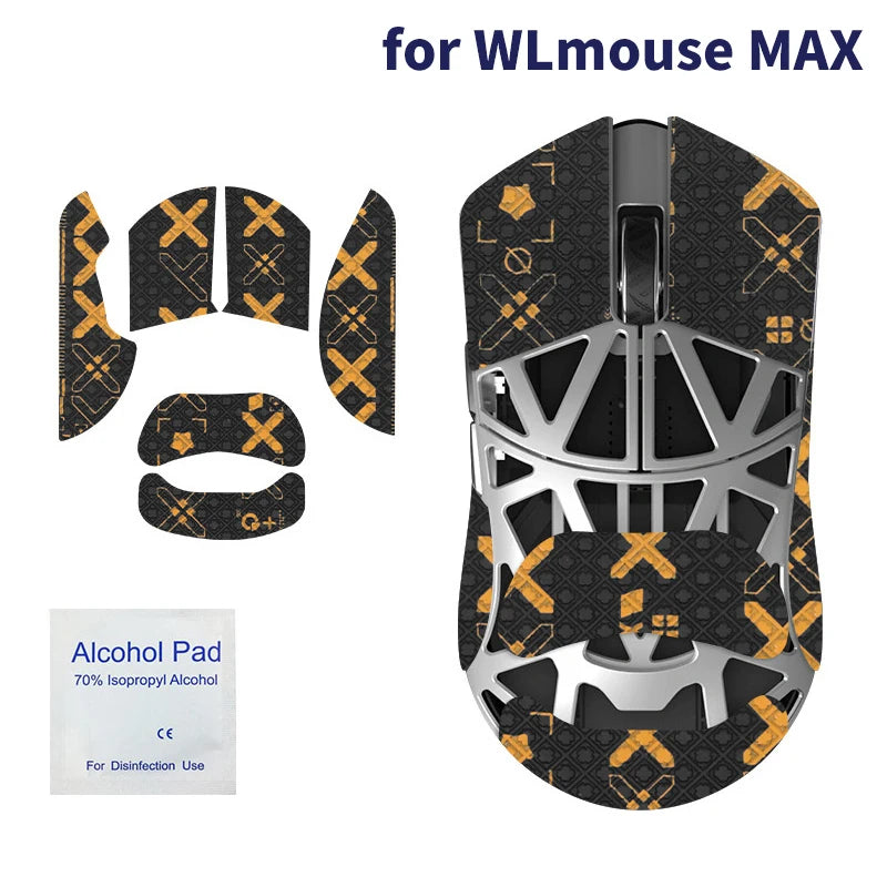 souris jeu souris antidérapante stickers adhésifs motifs géométriques pieds rechange serviette antiseptique noir rouge