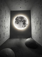 lampe murale lune moderne blanc gris éclairage quotidien led dimmable 3000k 6000k monté surface