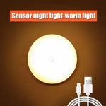 veilleuse nuit led rechargeable mouvement sensorielle adhésive blanche moderne chambre couloir basse consommation lumière