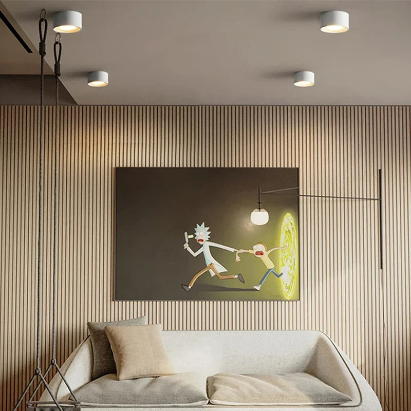 Spot LED moderne résine métal blanc noir éclairage quotidien minimaliste