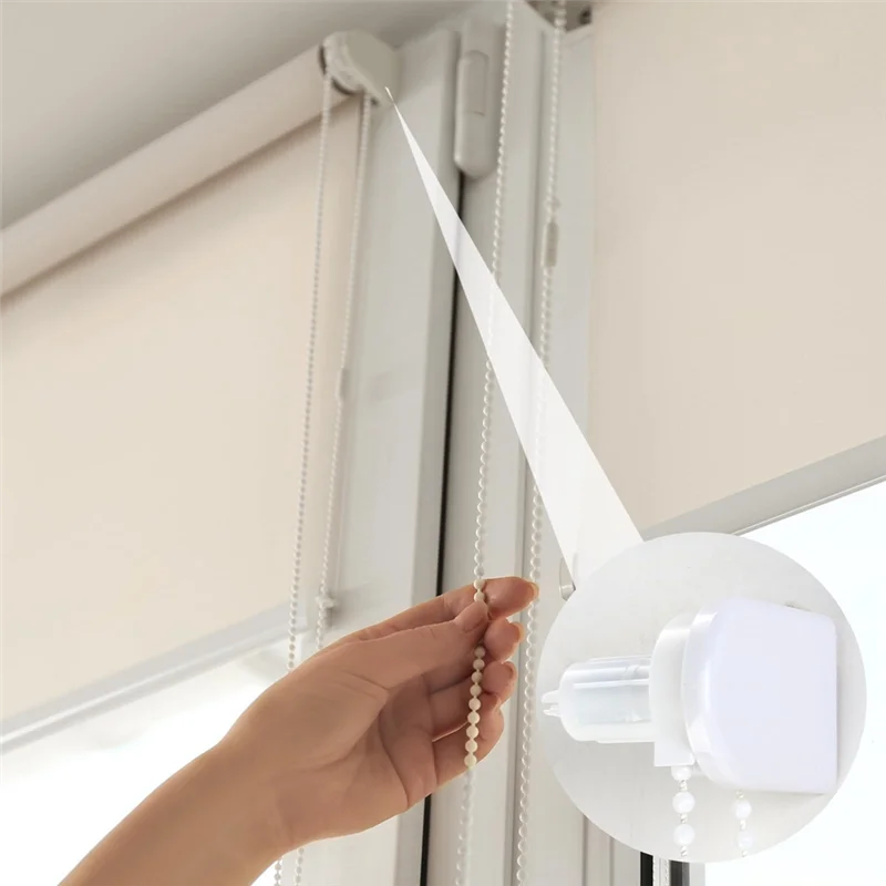 Support Pince Store Roulant Double Palan Chaîne Fenêtre Blanche Sans Perçage Caoutchouc Robuste Utilisation