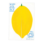 rideau moderne citron stylisé blanc jaune texte lemon décoratif clips cuisine