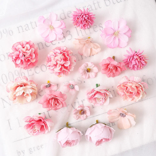 fleurs artificielles roses pivoines dahlias multicolores décoration mariage intérieur bouquet soie clips