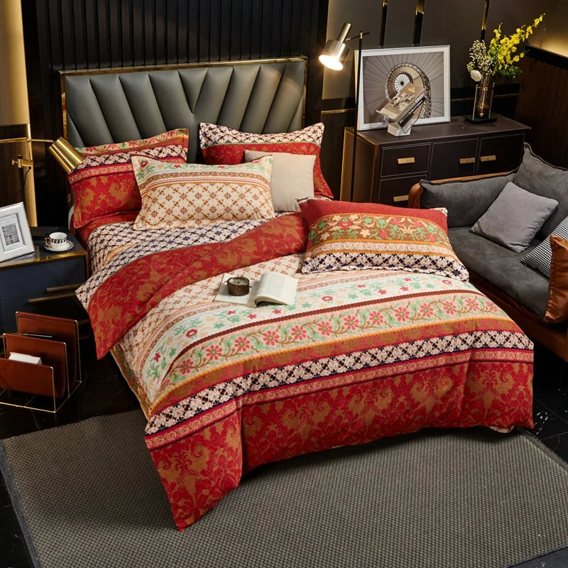 Parure de lit 3 pièces avec housse de couette et taies d'oreiller