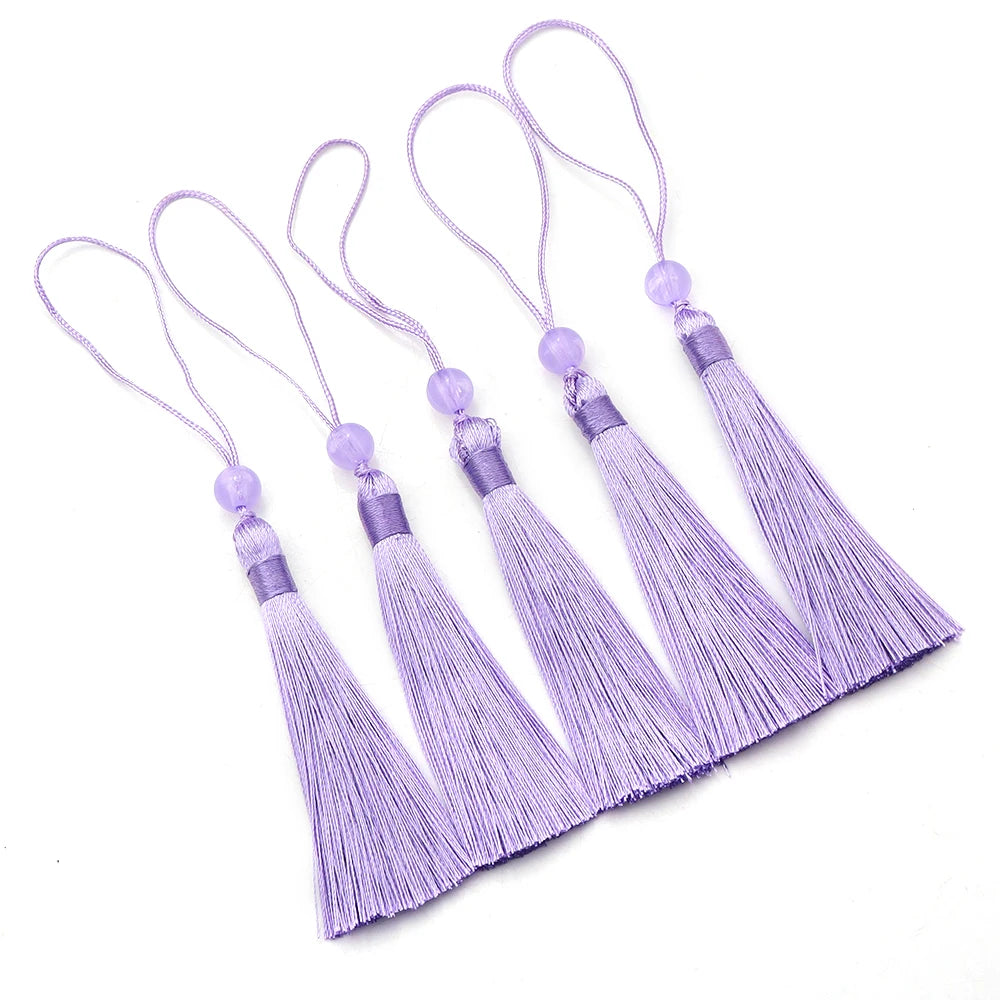 pompons multicolores texturés franges 12cm 5cm longueur traditionnels décoratifs 10pcs