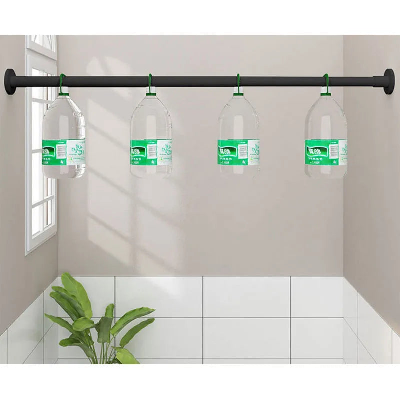 barre suspension rideau douche transparent moderne fer respectueux environnement gris noir blanc vert horizontal