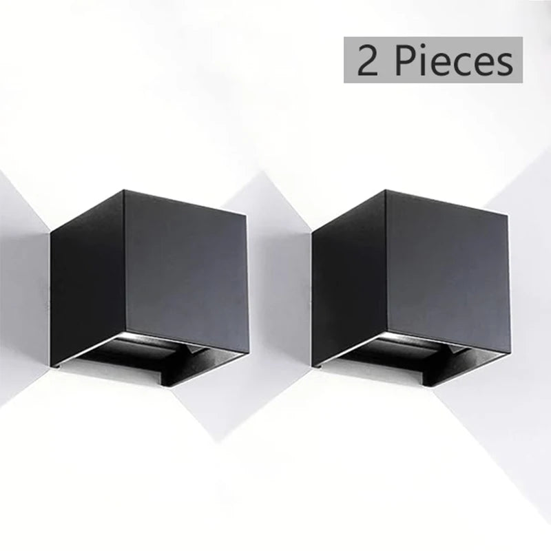 applique murale moderne noire ip65 étanche 9w led 249lm fixations chambre cuisine