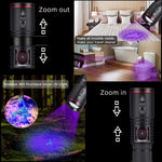 lampe torchon uv led rechargeable noire texturée moderne adhésif câble type