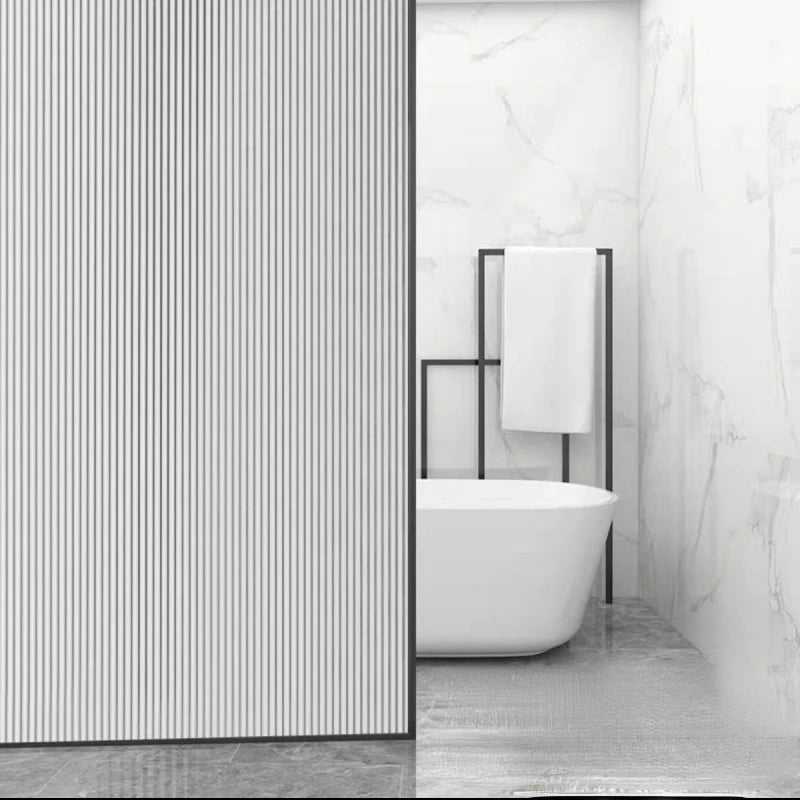 rideau douche blanc rayures verticales opacité moderne 45x200cm 45x500cm 60x200cm 60x500cm