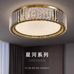 plafonnier moderne élégant or blanc strass brillant lumiere remote dimmable 4200K 3000K 6000K