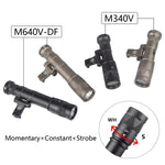 lampe torche tactique led noir texturée clip picatinny rechargeable chasse airsoft moderne