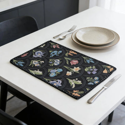 Set de table en lin et coton tissé résistant à la chaleur
