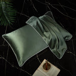 taies d'oreiller soie naturelle couleurs solides élégant satin opacité respectueux environnement simple hospitalière