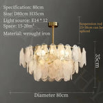 lustre moderne suspension or blanc translucide verre veineux led chambre salon