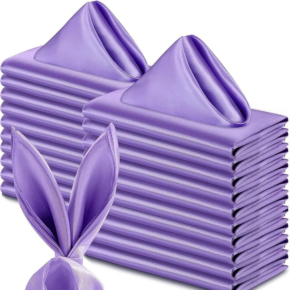 serviettes table bleu marine vert clair uni soyeuses 30x30cm lavables cuisine