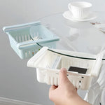 paniers rangement rose clair vert pastel blanc grille perforation clips moderne pratique