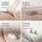 tapis bain microfibre beige blanc bleu marine gris doux rectangulaire absorbant antidérapant moderne
