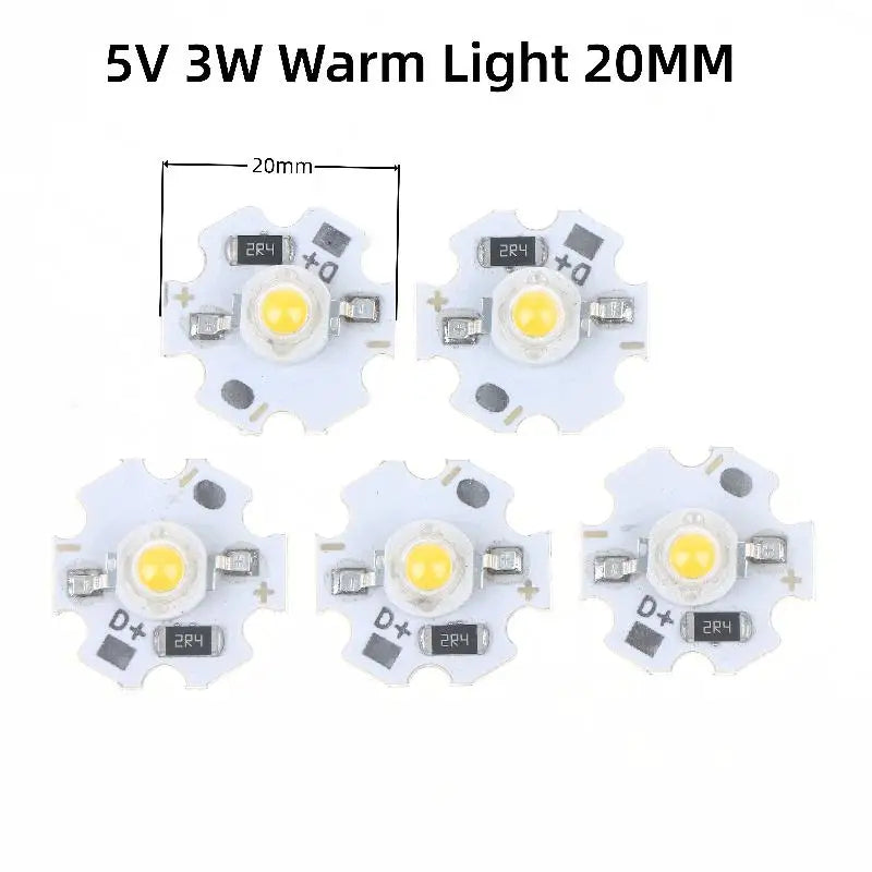 ampoules led 1w 3w 5v 12v blanc chaud circulaires modernes 16mm 20mm