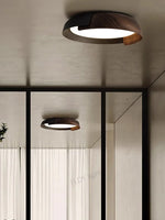 lampe moderne bois blanc noir diffuseur acrylique éclairage chambre salon minimaliste