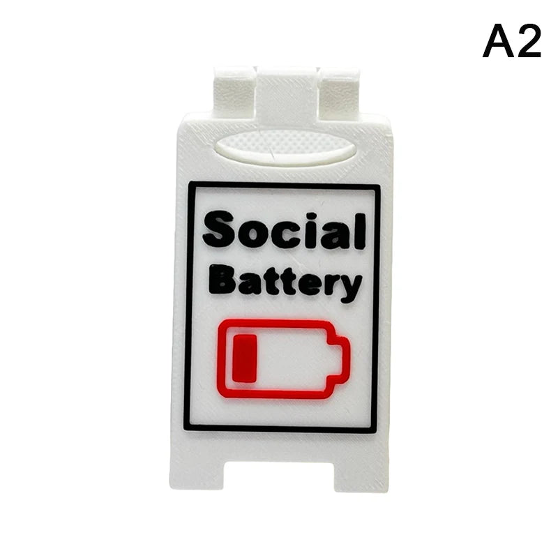 plaque signalisation humour clips texte imprimé travailler moderne blanc rouge