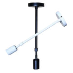suspension lumineuse moderne éclairage noir blanc réglable métal minimaliste chambre étude