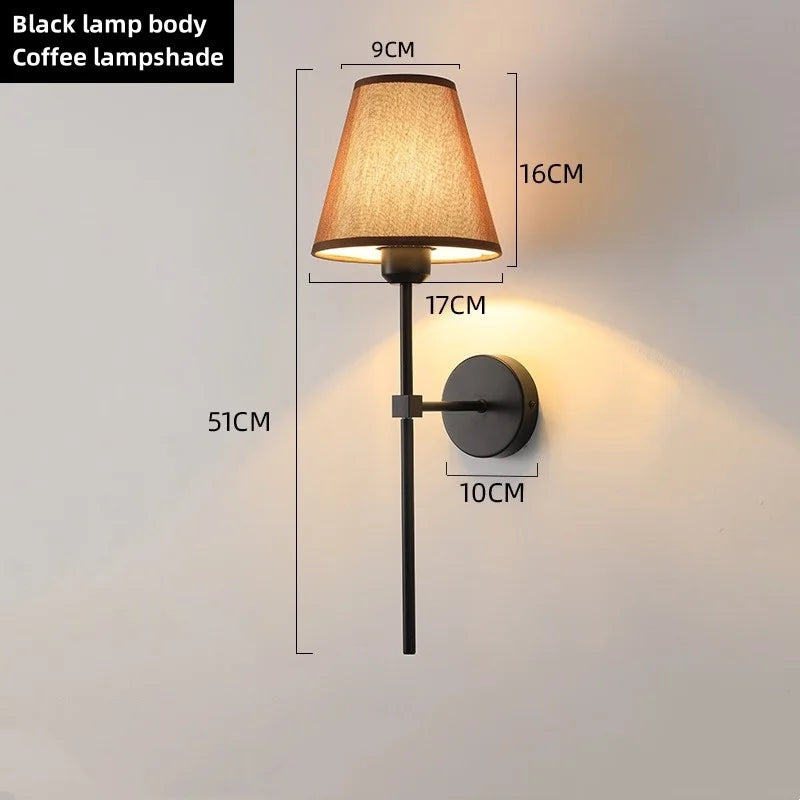 lampe murale moderne abatjour conique articulé noir doré blanc beige marron