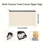 sac fermeture éclair beige pratique modernes trousses rangement toile utilisation multiple sacs cosmétiques articles