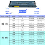 Transformateur lumière LED 12V 24V 60W 100W bleu moderne sans bruit fixations