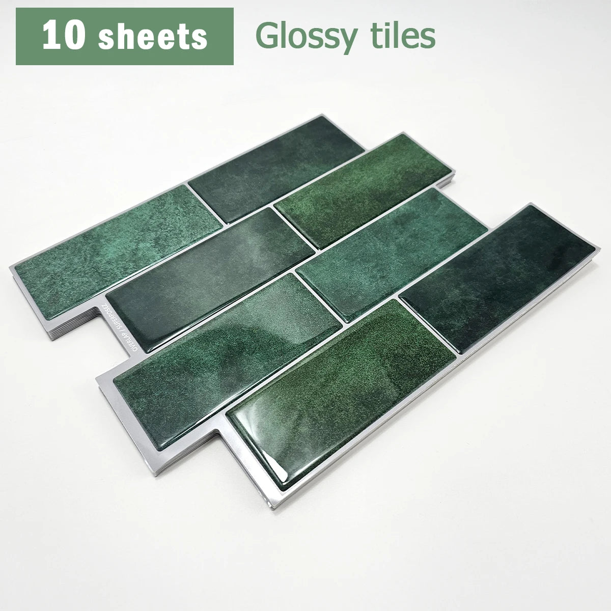 autocollants carreaux cuisine vert clair moderne brillants auto adhésifs 10 pièces muets résistants chaleur